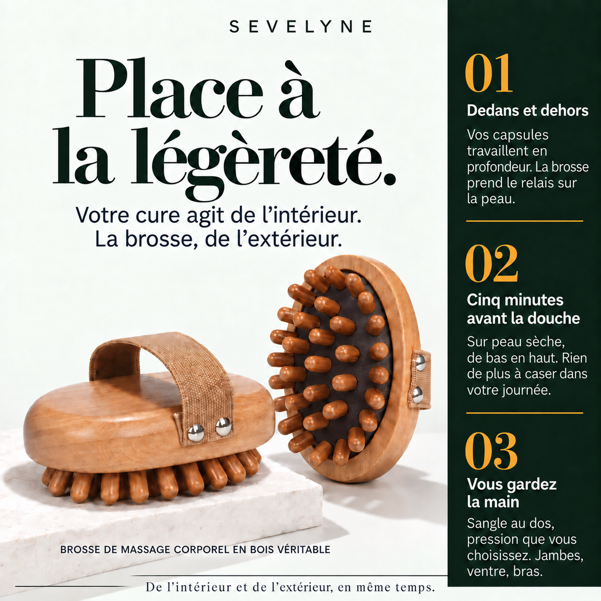 Brosse Lymphatique en Bois